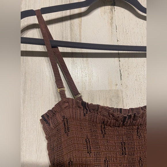 By Anthropologie Brown Balloon-Leg Jumpsuit XS - Picture 5 of 13